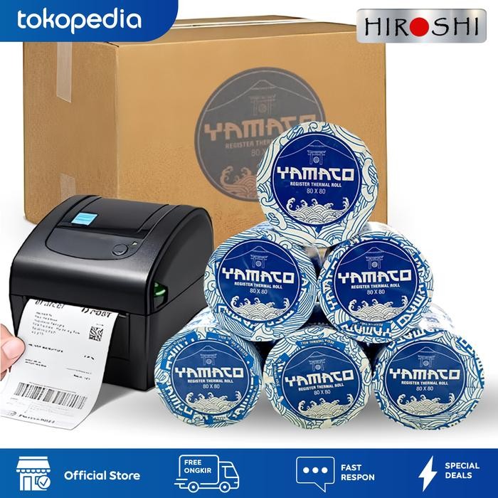 

SobatSaga PAKET Kertas Thermal Paper Roll Kaspaper 80 x 80 isi 6 Roll