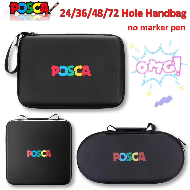 

Uni High Quality Organizer Empty Handbag For Posca Marker, Multifunction Multi-Slot Carrying Handle