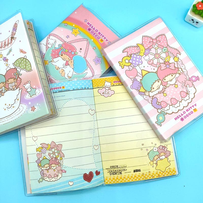

4Pcs/Lot Sanrio Little Twin Star Memo Pad Sticky Note Cute N Times Stationery Label Notepad Post