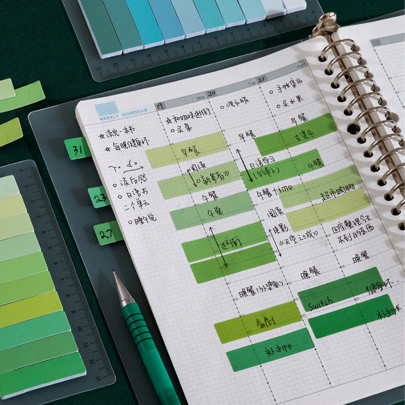 

150 Sheets Multi Color Index Sticky Notes Ruler Adhesive Memo Pad Post Planner Diary Tag Label Book