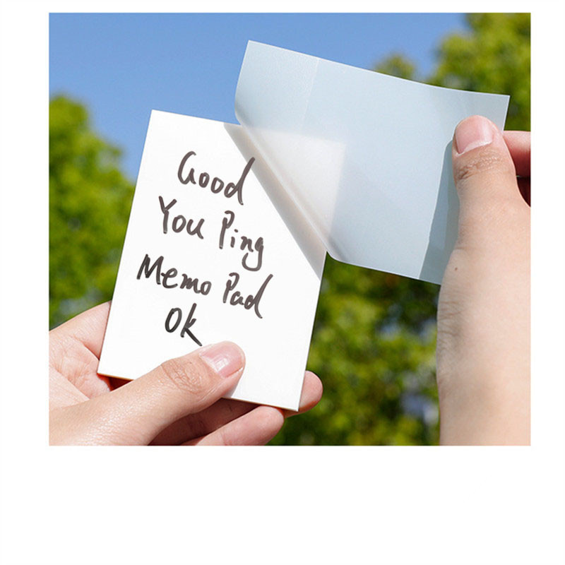 

Transparent 50Pcs S M L Size Memo Pad Bookmark Marker Memo Sticker Paper Office School Supplies