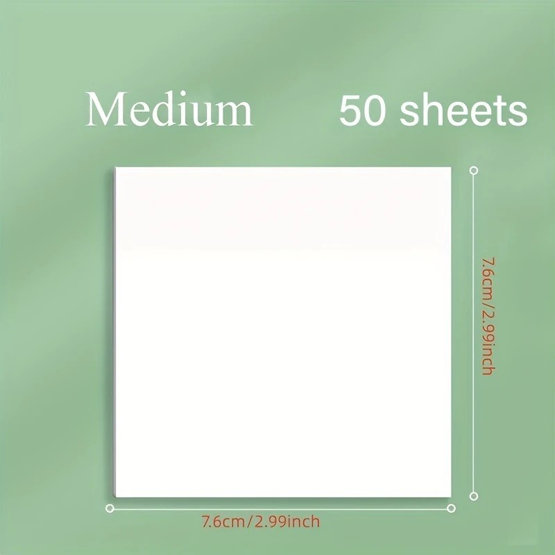 

50-500 Sheets Transparent Sticky Note Pads Waterproof Self-Adhesive Memo Notepad School Office