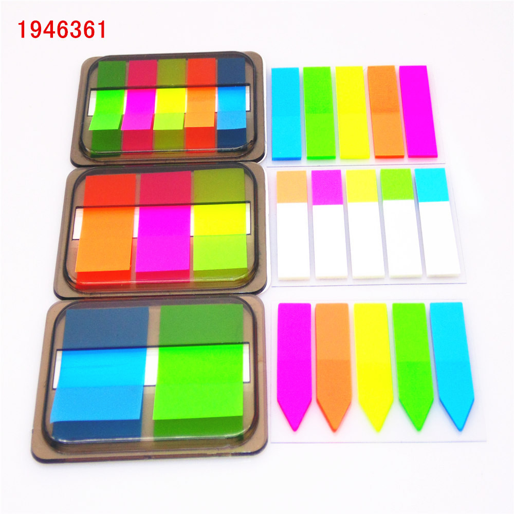 

Fluorescence Colour Self Adhesive Memo Pad Sticky Notes Bookmark Point It Marker Memo Sticker Paper