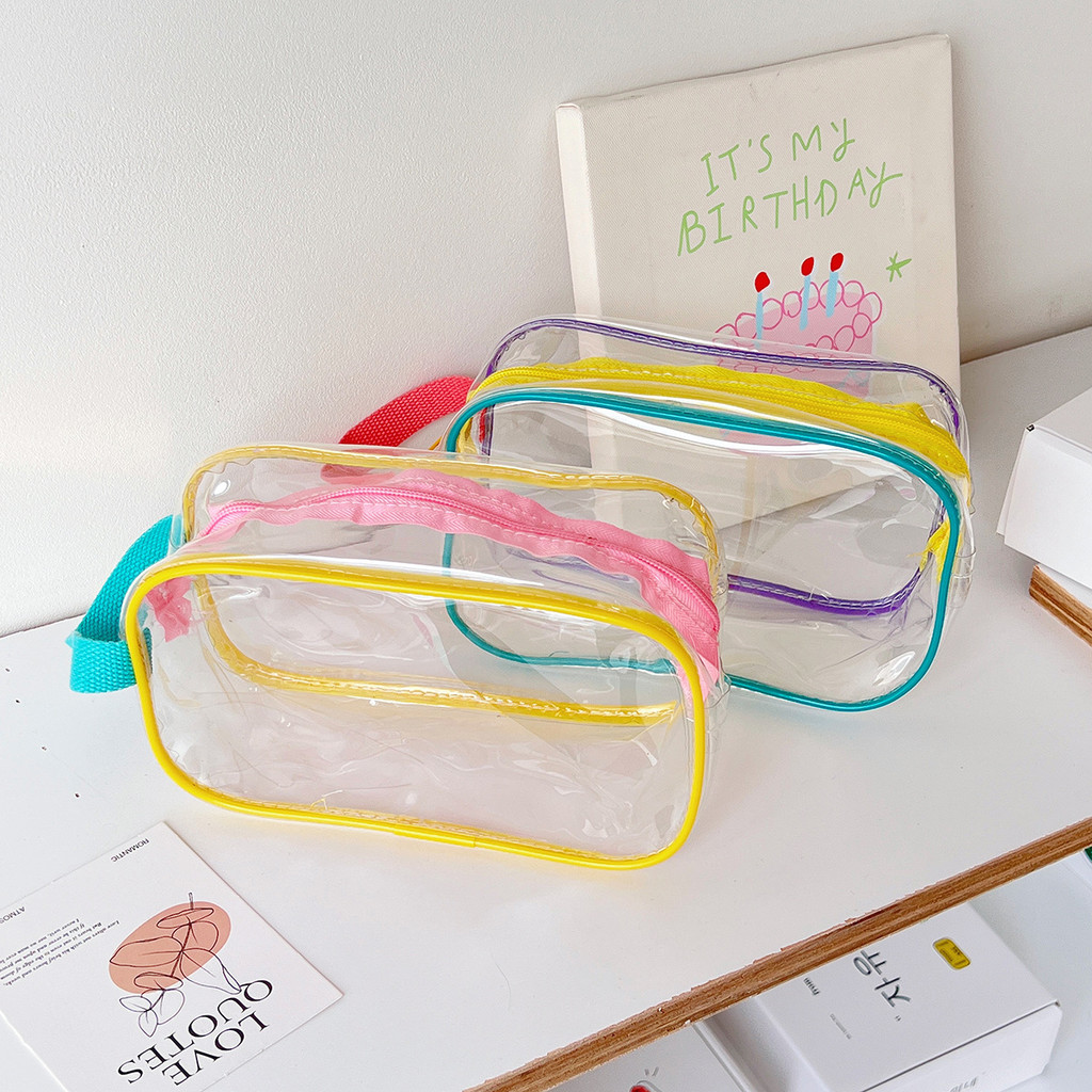 

Big Capacity Clear Zipper Pencil Bag Toiletries Exam Pen Pencil Pouch Case Travel Luggage Make Up