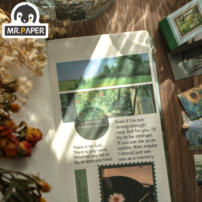 

Mr.Paper 4 Design Streamer Gallery Series Bean Book Creative Sticker Diy Decorative Collage Material
