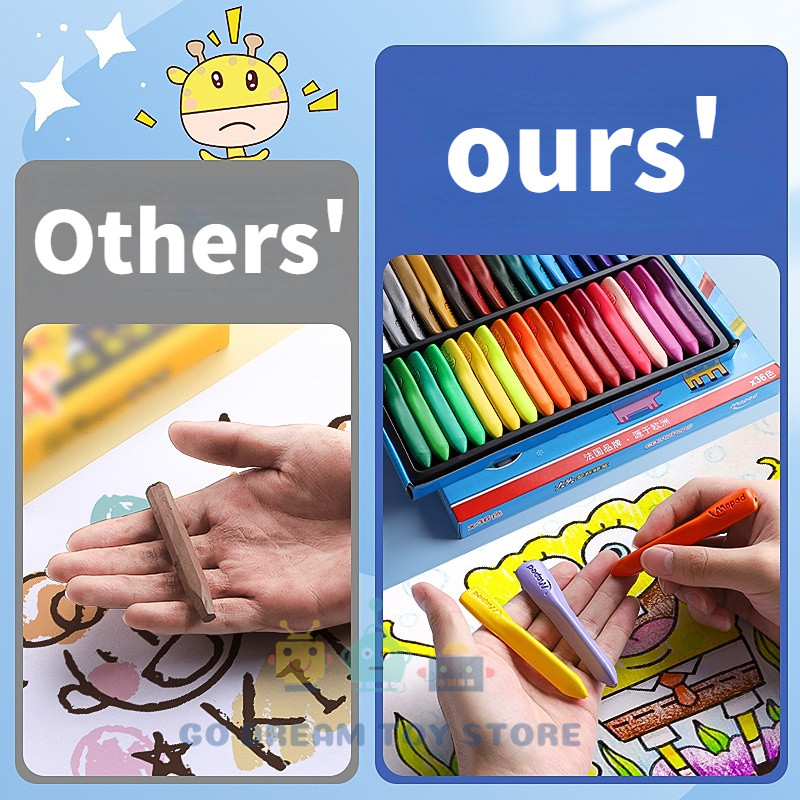 

24/12Pcs Colorful Crayons Safe Non-Toxic Drawing Toys For Children Graffiti Coloring Pencil Pen