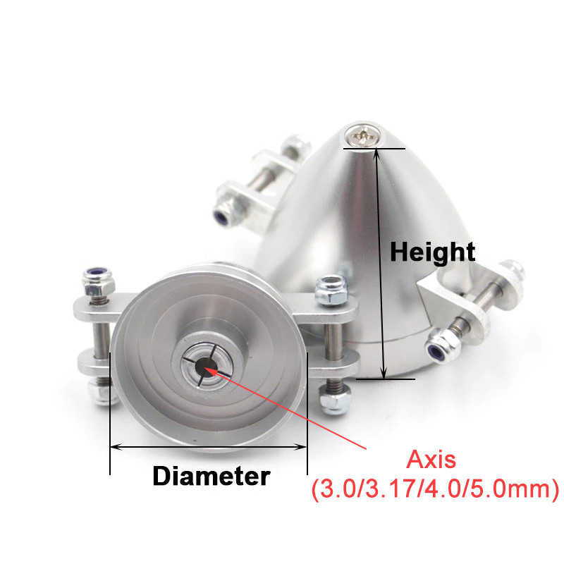 

Silver Aluminum Alloy Folding Propeller Spinner Cover D28 D33 D38 D43 D48Mm Shaft Diameter