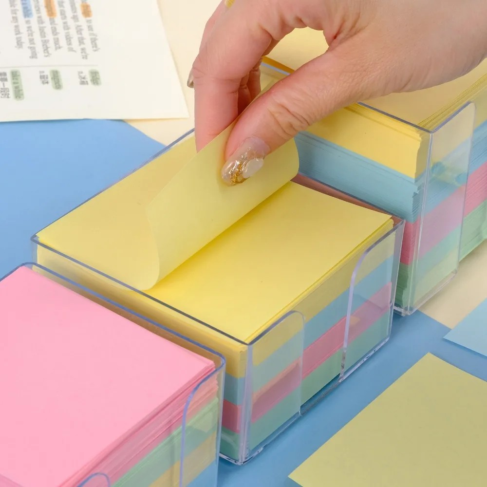 

500/750 Sheets Student Color Posted It Sticky Notes Pads Memo Notepad Notebook School Stationery