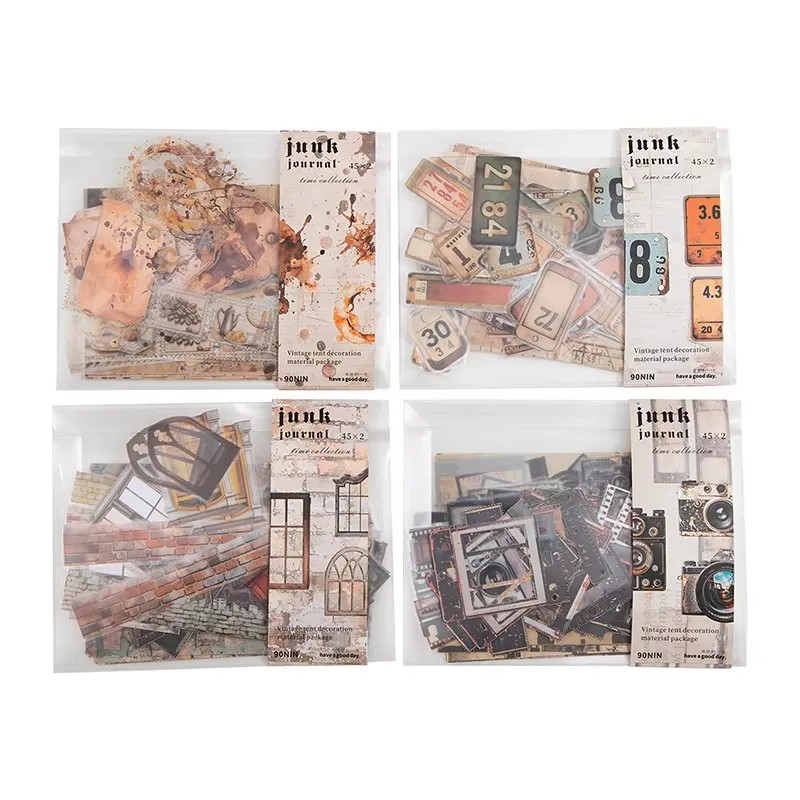 

90Pcs Notebooks Decorative Border Material Paper Favorites Material European Pad Collage Scrapbook