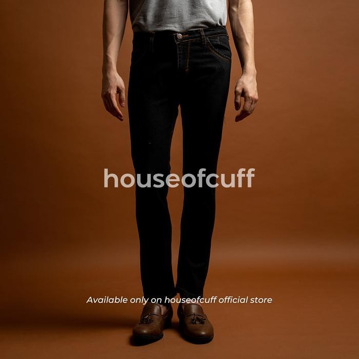 Wearon- Houseofcuff Celana Panjang Denim Jeans Slim Fit Stretch PriaBlueBlack