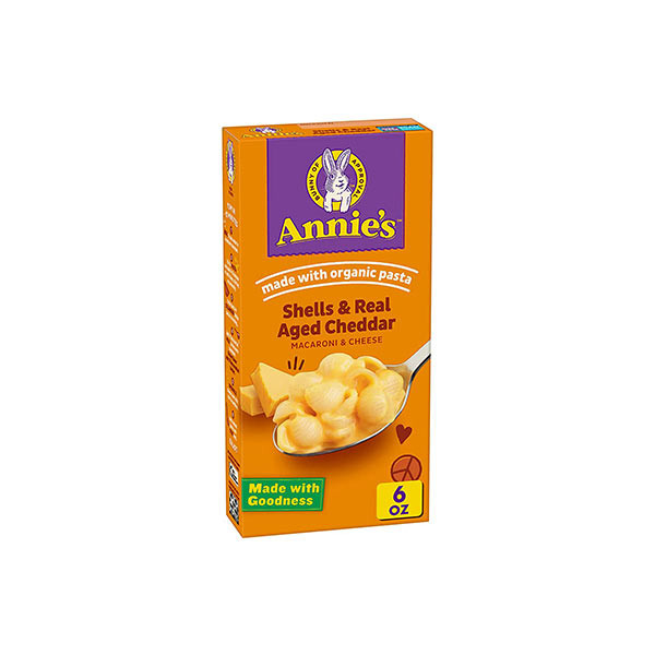 

ANNIE'S SHELLS & REAL AGED CHEDDAR 6 OZ