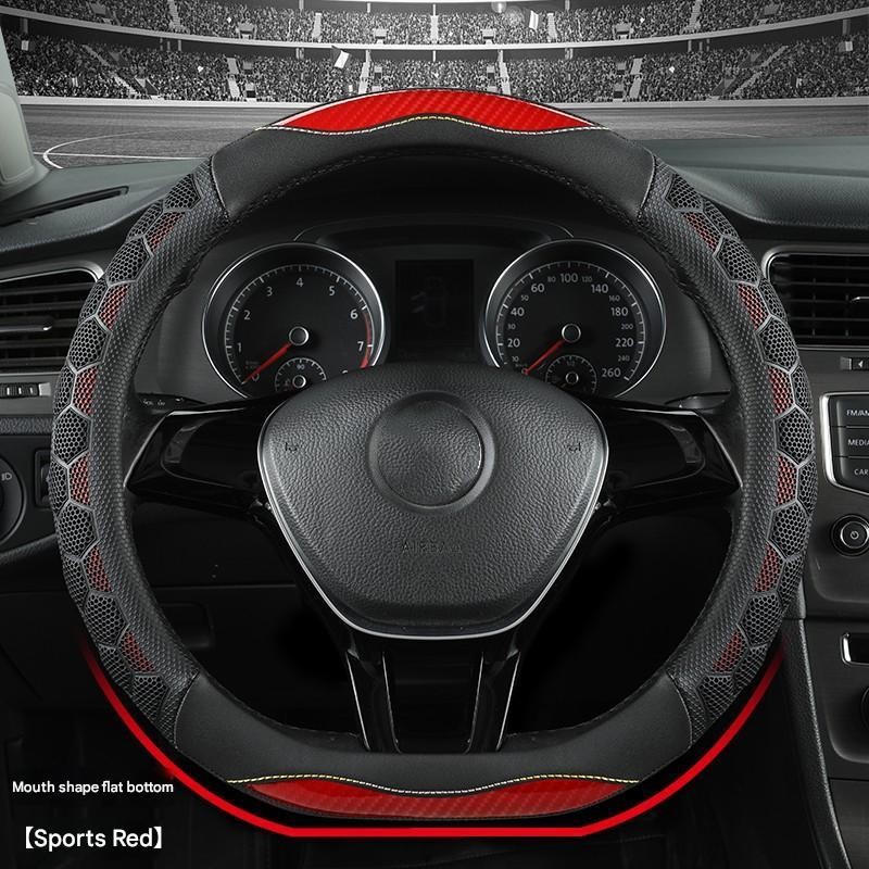 Sarung Stir Mobil Type D Flat Bottom Cover Stir Universal D Shape Anti Slip Sporty