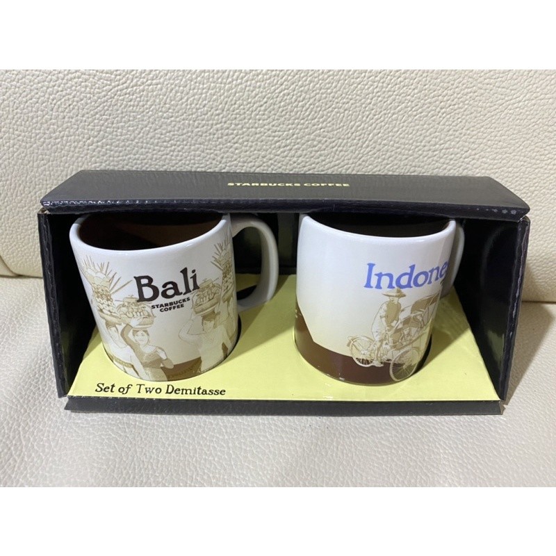 Ruparupa Craft Starbucks Cangkir Mug Gelas Starbucks Demitasse Set 2 Bali Indonesia 3 Oz