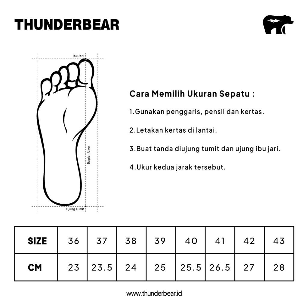 Sepatu Thunderbear - Russell Navy White