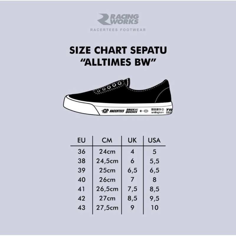 RACERTEES Sepatu Sneaker FULL BLACK 'speed control'