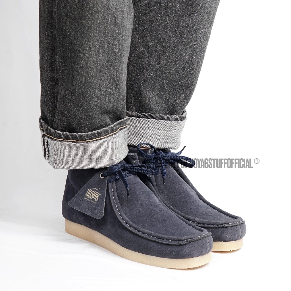 Voyagstuffofficial - Zio Suede Navy Boots Pria