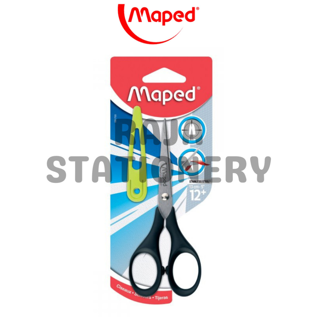 

Maped Scissor Precise Security 13cm Pointed Scissor With Cap STAINLESS / Gunting Maped Dengan Tutup Kuat Kantor Kardus Kain Kertas - RAJA BIGBOX