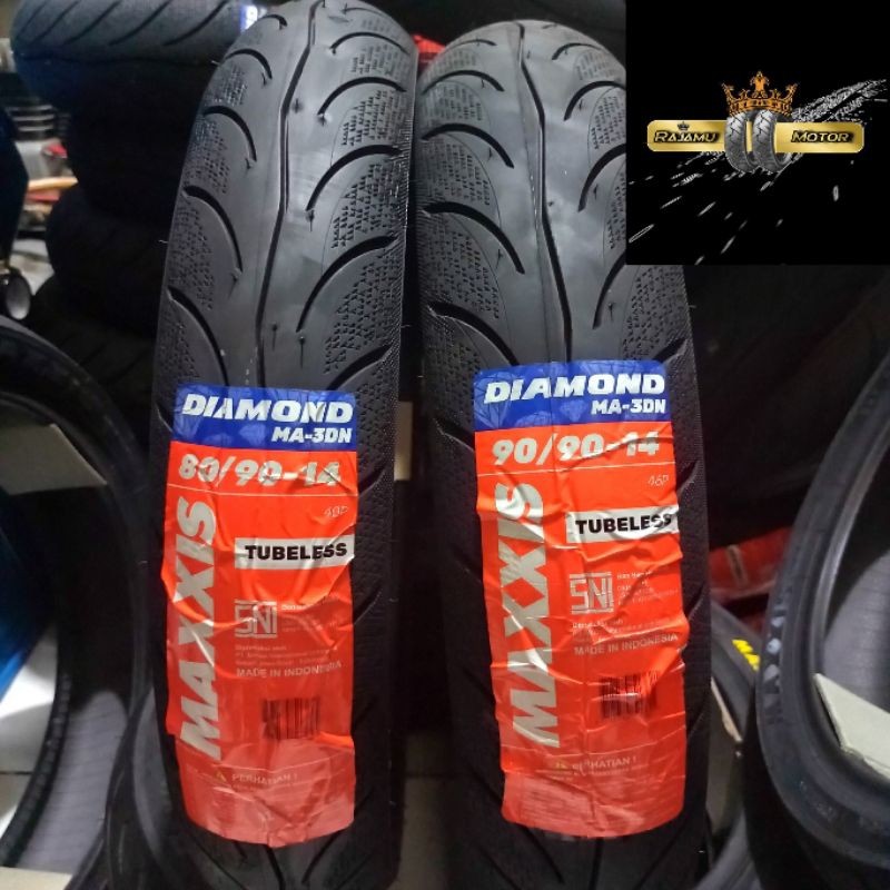 (Paket Sepasang) Ban Maxxis Ring 14 MA3DN Diamond Tubeless - Produksi Terbaru