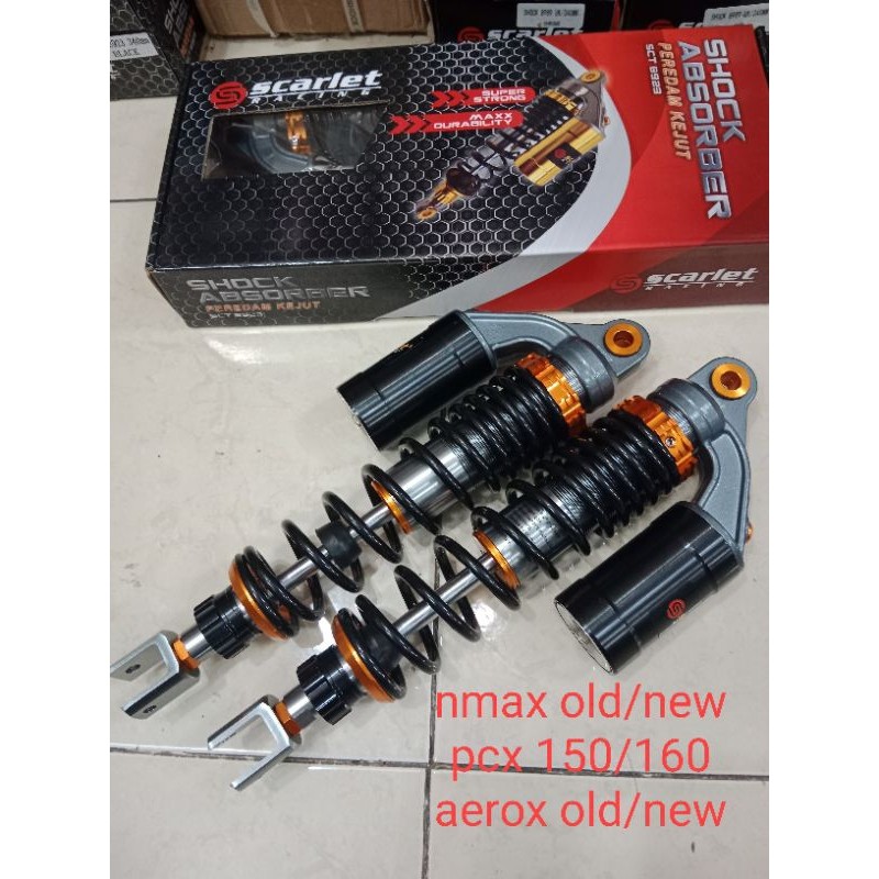 SHOCKBREAKER SHOCK BELAKANG /METIC TABUNG NITROGEN SCARLET RACING( SERI 8923) METIC AEROX, NMAX OLD,