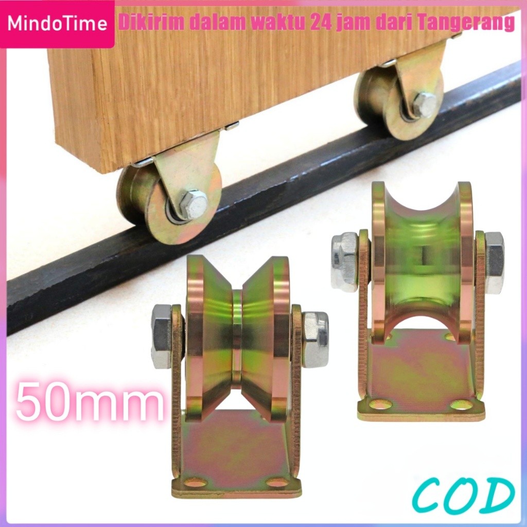 New 1Pcs U&V Roda Rel Roda Gerbang Pagar Besi/50Mm Baja Dengan Galvanis/Roda Besi Pagar Roda Rel