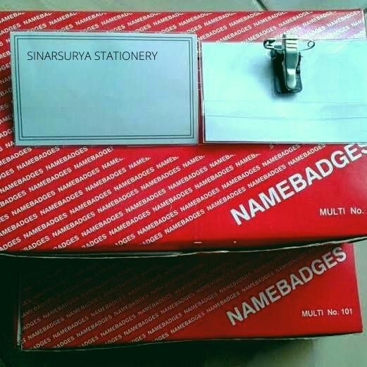 

Name Tag MULTI No 101 + Jepit Buaya per pak isi 50pcs