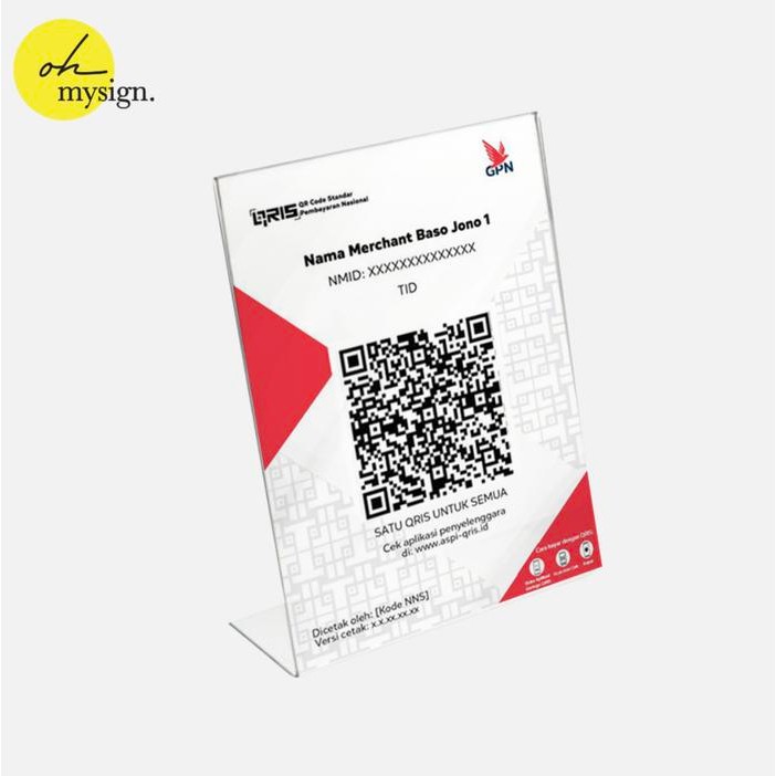 

QR STAND / STANDING CUSTOM QR E MEJA KAFE / QRIS / KASIR AKRILIK