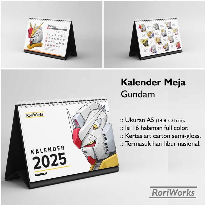 

Kalender Meja 2025 - Gundam Head