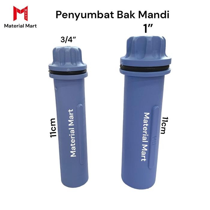 Penyumbat Bak Mandi PVC Sumbatan Afur Bak Air Plastik Penutup Bak