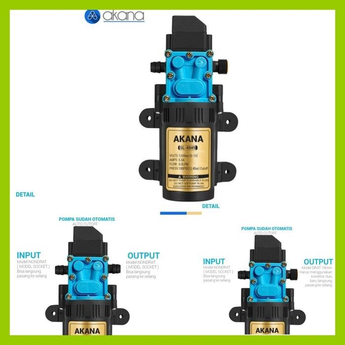 Ready JT Pompa DC 12 Volt AKANA 4949 - OTOMATIS TEKANAN TINGGI