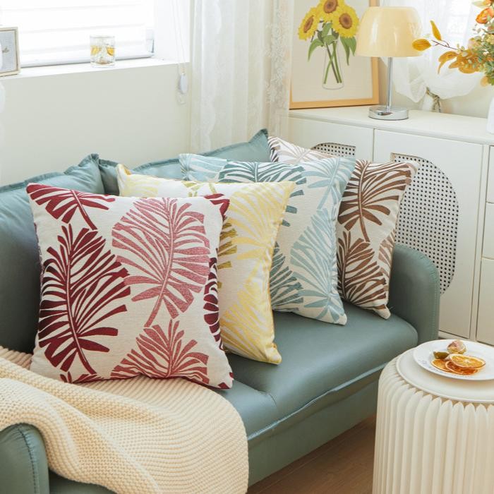 Cushion Cover / Sarung Bantal Sofa Premium Aesthetic Motif Daun Palem