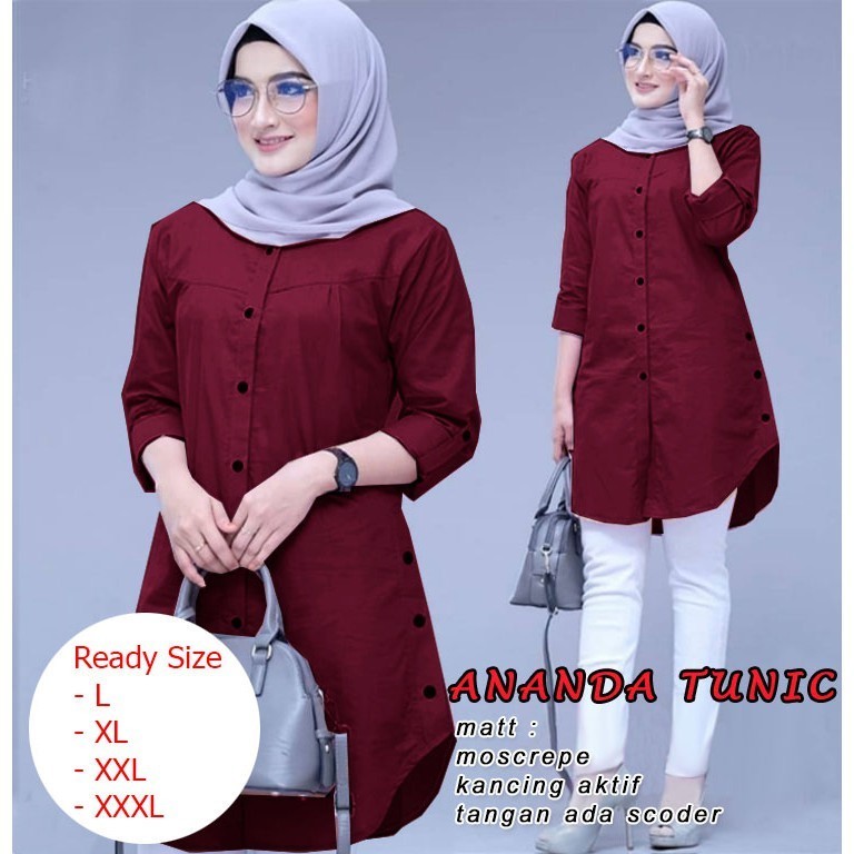 PROMO / Ananda Tunik - Logo Smile (LS) - Ukuran M-3XL - Matt Moscrepe