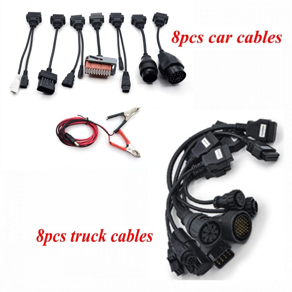 2021 Newest Truck Cables 8 Pieces for New Vci VD DS150E CDP Trucks