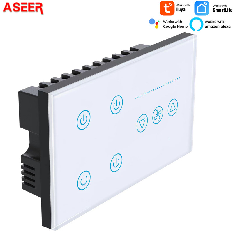 ASEER Smart WIFI Switch 4 gang  WIFI light switch with wifi Ceiling