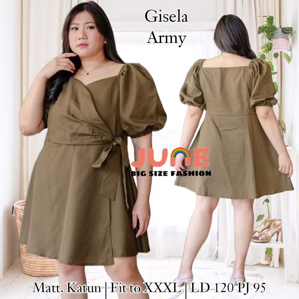 [NEW] JUNE - DRESS JUMBO WANITA KEKINIAN / DRESS UKURAN BESAR LD 120 CM / DRESS POLOS JUMBO WANITA