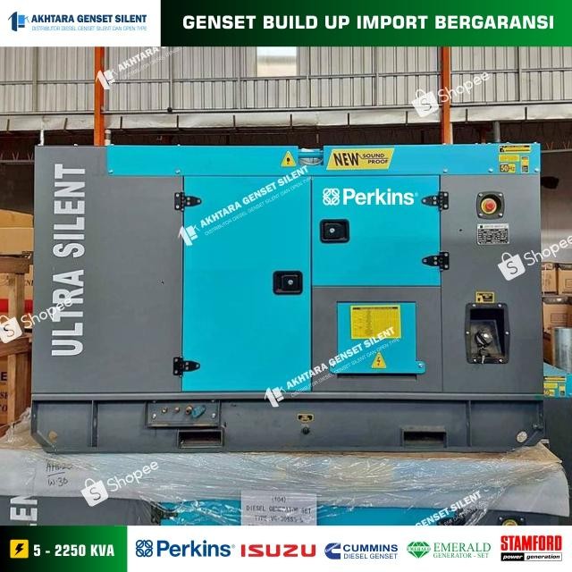Genset Silent PERKINS 80 Kva -  Distributor Genset Silent 3 Phase