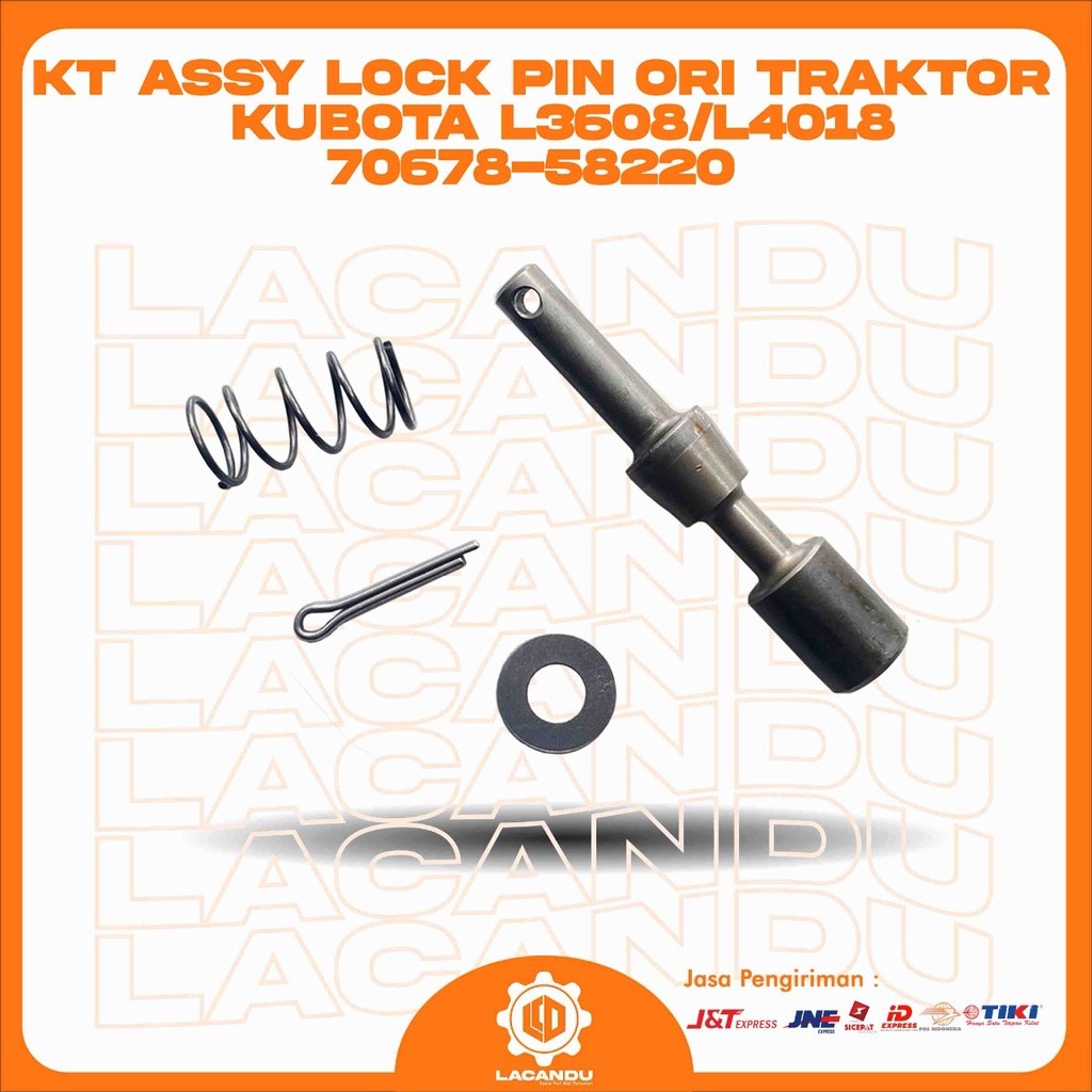 KT ASSY LOCK PIN ORI KUBOTA L3608/L4018 70687-58220 FOR TRAKTOR 4 RODA LACANDU PART