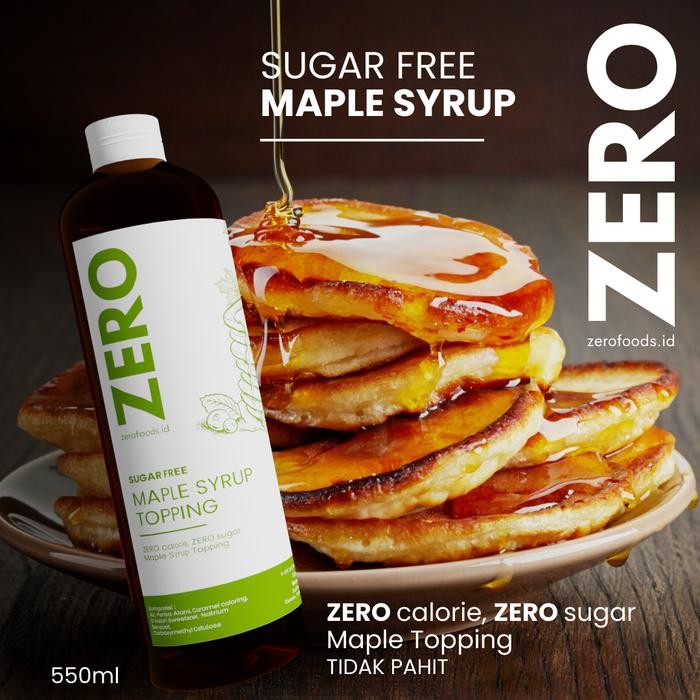 

550ml Sugar Free Maple Syrup Topping Zero Foods Indonesia