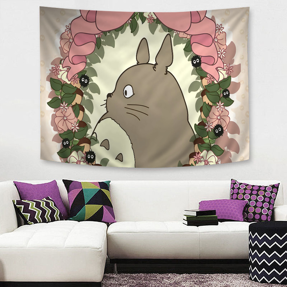 

Cute Totoro Theme Party Backdrop Cloth For Girls Birthday Decorations Background For Photoshoot