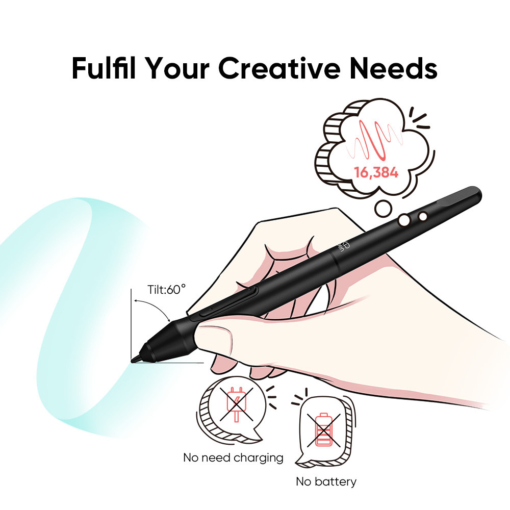 

Xppen 7*4.3 Inch 16K Pressure Level Graphics Tablet Deco Mini7 V2 Digital Drawing Tablet 8 Keys For