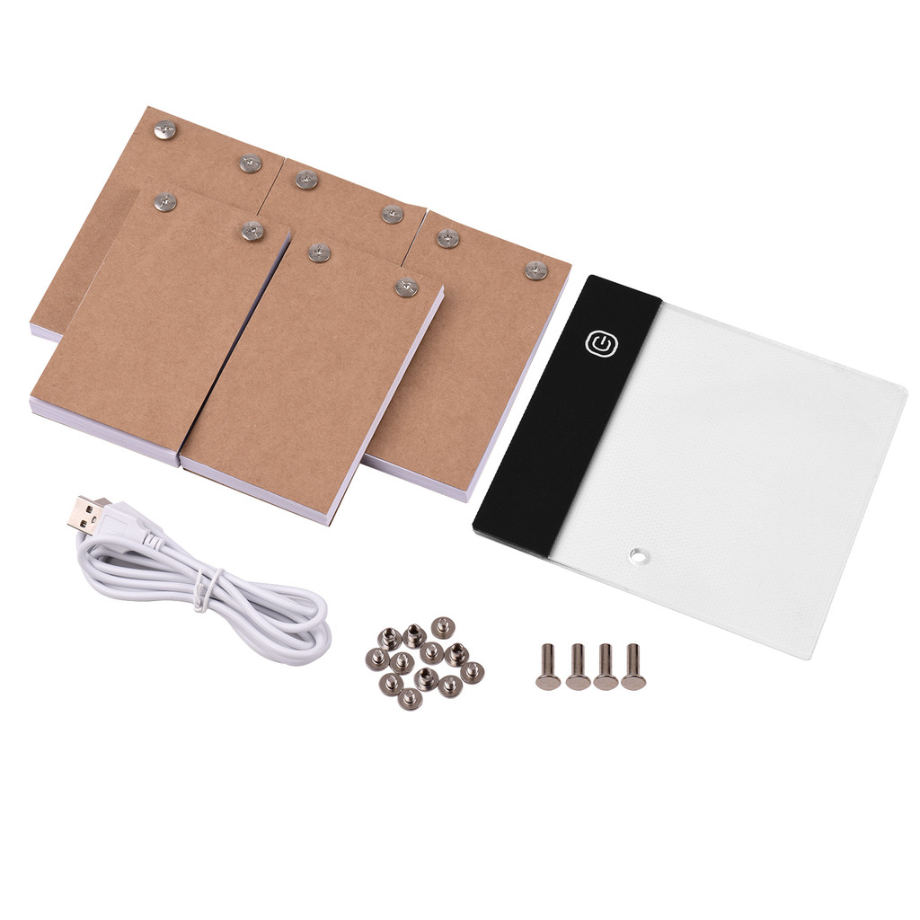 

Flip Book Kit With Mini Light Pad Led Lightbox Tablet Design With Hole 300 Sheets Flipbook Paper
