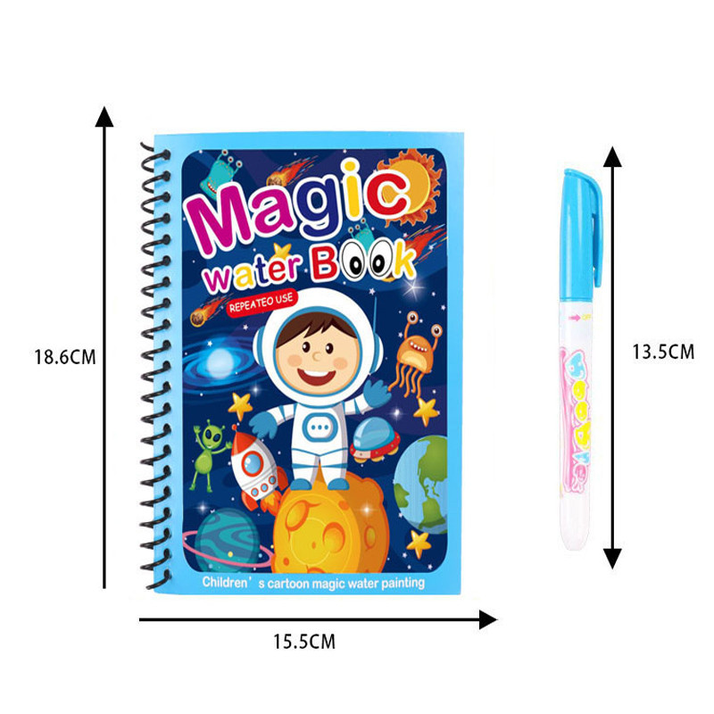 

Hot Sale Reusable Magic Water Drawing Coloring Book Kids Sensory Early Education For Children