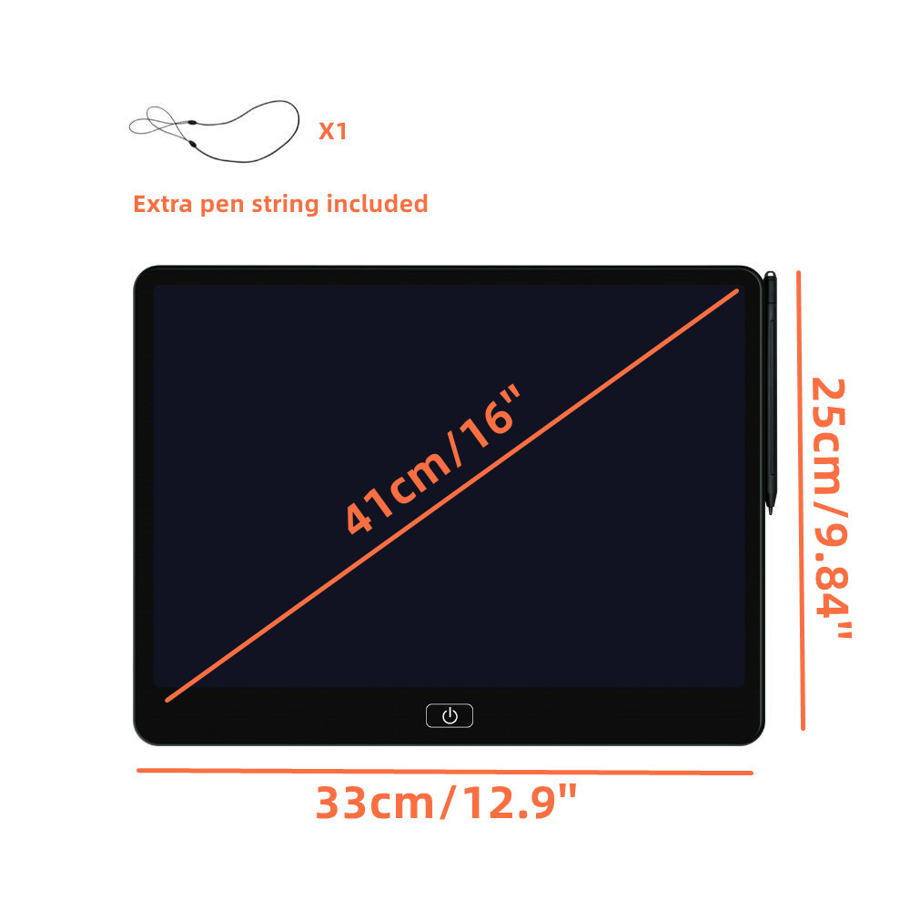 

16" Kid-Friendly Single Color Lcd Writing Tablet - Drawing & Learning Pad, Ideal For Birthday,