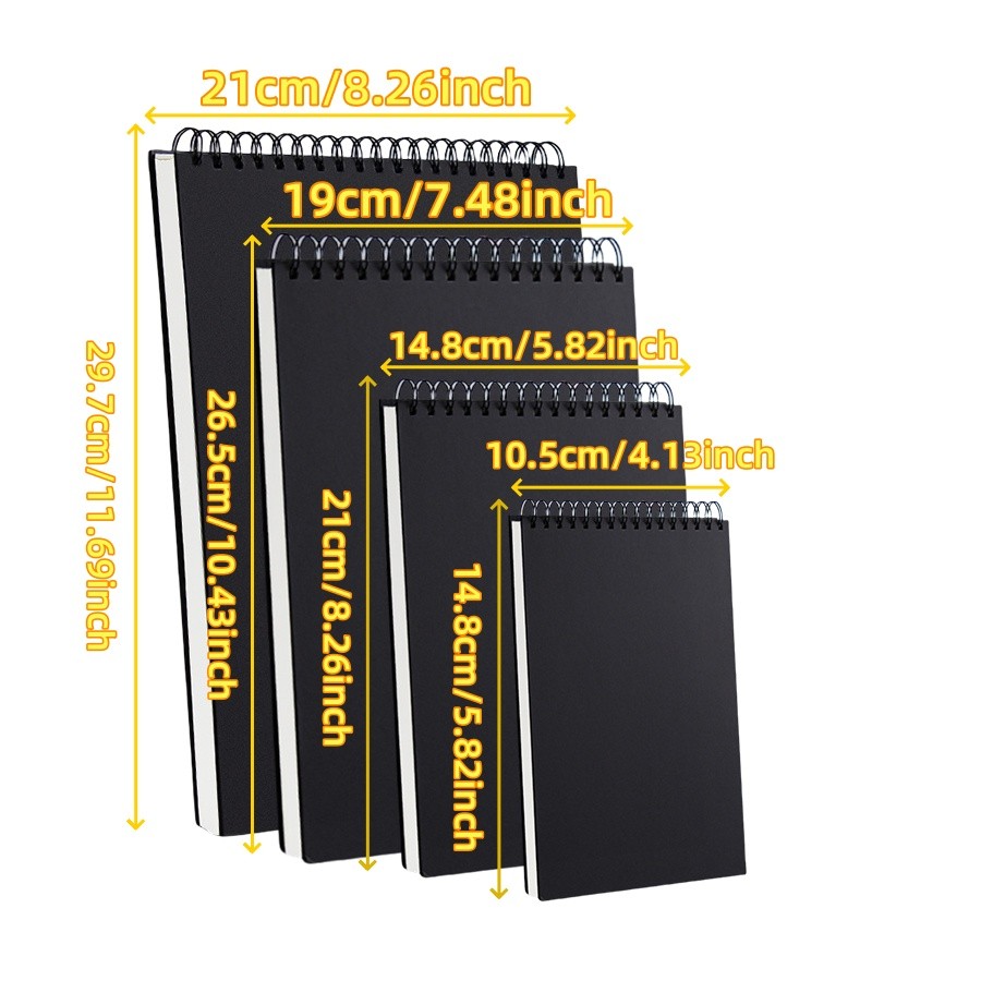 

A4/A5/A6/16K Sketchbook+Pencil Set,Spiral Bound Sketchbook-30 Sheets,Perfect For Beginners And