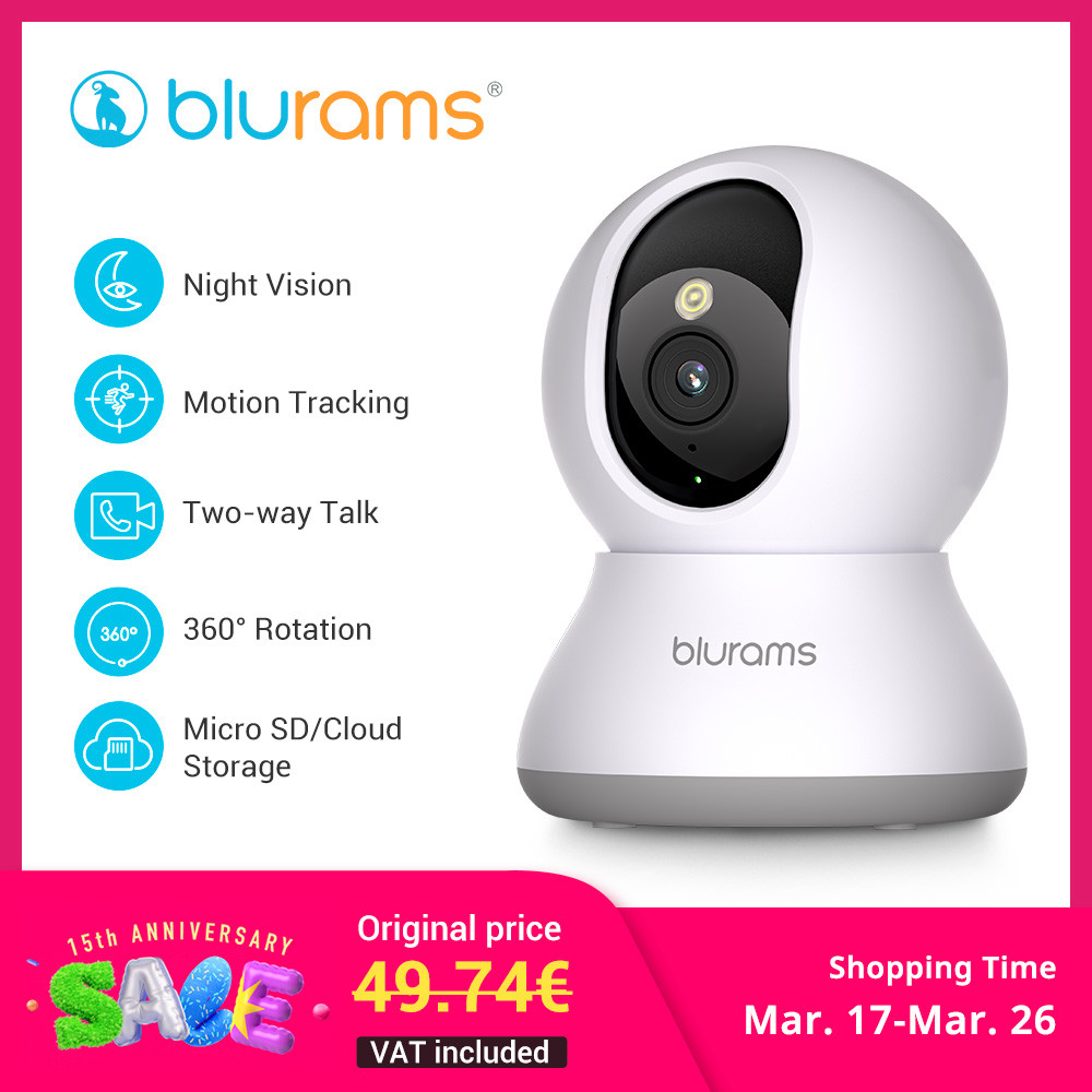 Blurams Pet Camera 2K, 360 Indoor Security Camera, Dog Camera With Phone App, Ptz Cameras For Home