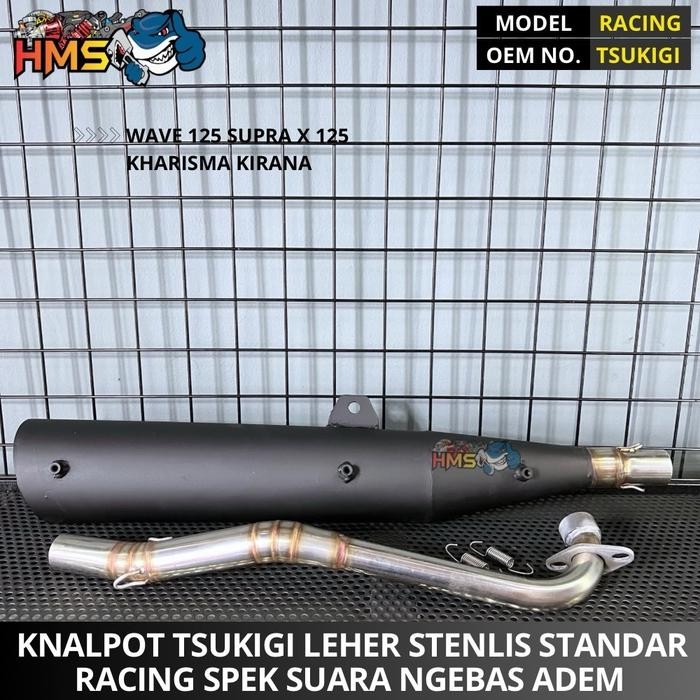 Yukngegas Knalpot Tsukigi Wave 125 110 Supra 125 Kharisma Supra X Supra Fit Revo Lama Leher Pelangi
