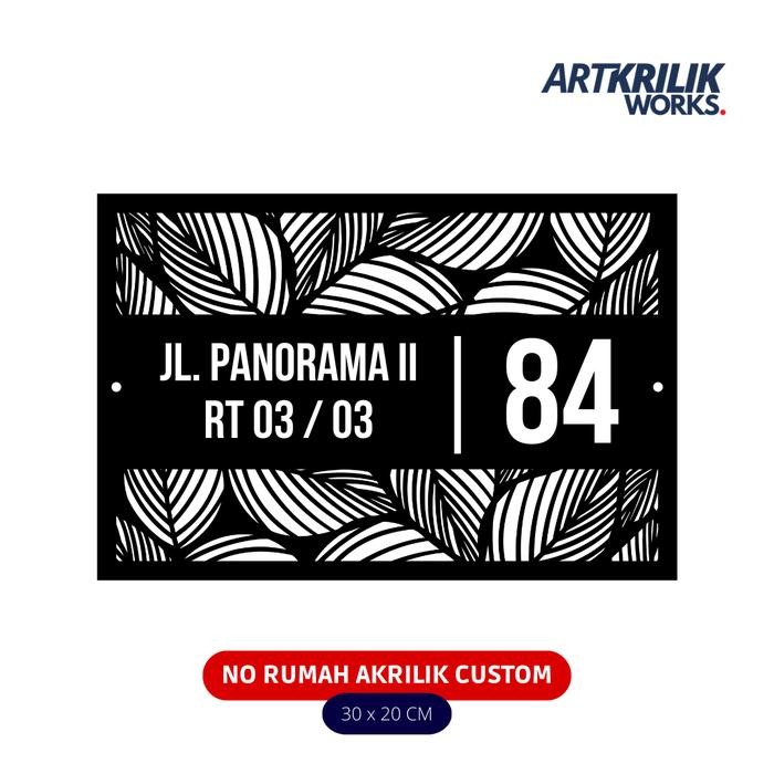 Custom Nomor Rumah Premium Plat Nomor Rumah Modern Akrilik Minimalis