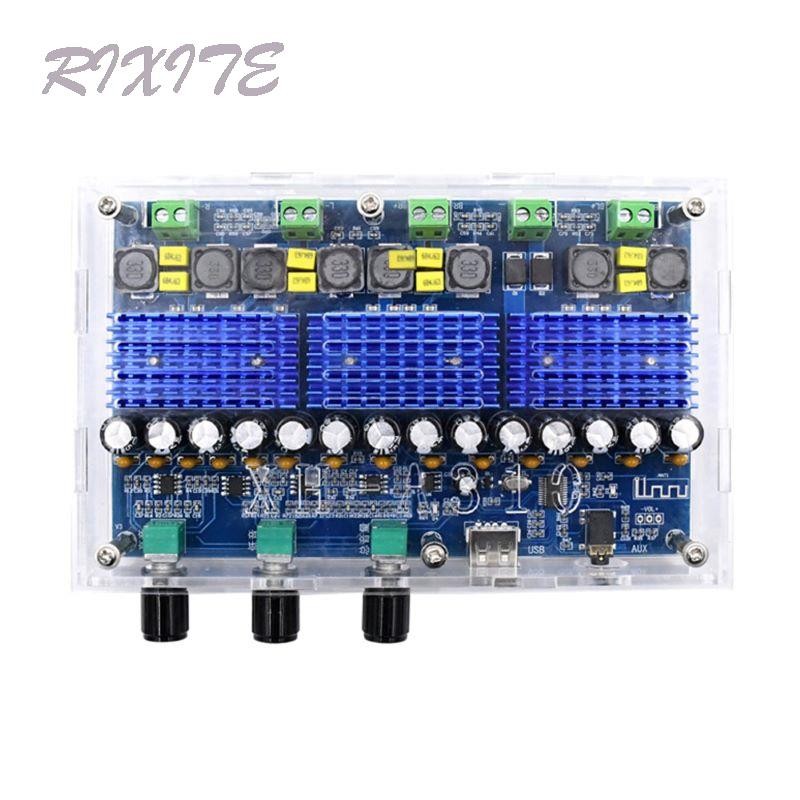 2*50W + 2*100W TPA3116D2 Bluetooth 5.0 Digital Amplifier Board Subwoofer 4 Channels TPA3116 Class D 