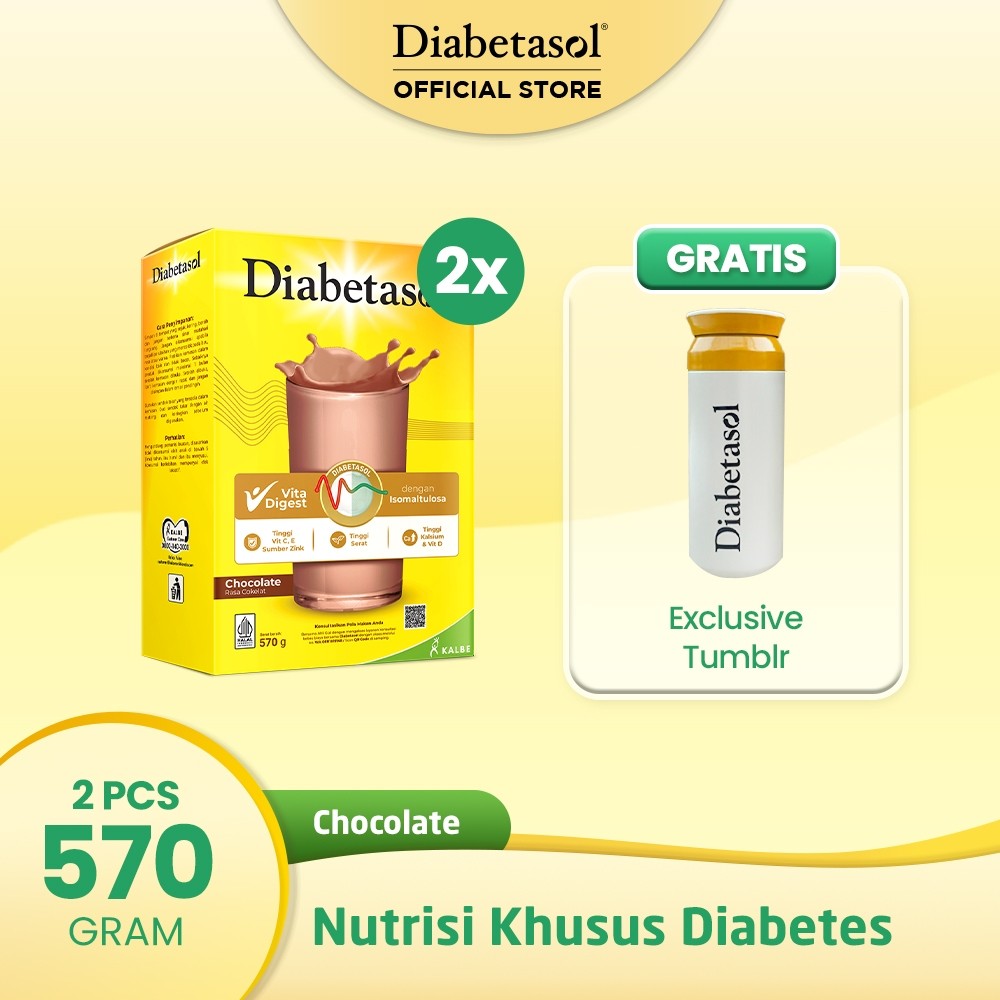 

DIABETASOL CHOCOLATE 570G (2PCS) FREE EXCLUSIVE TUMBLR BEST SELLER