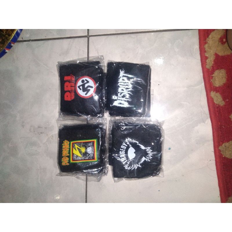 Benteng Onderdil Handband Metal / Punk / Sablon Dtf / Wristband