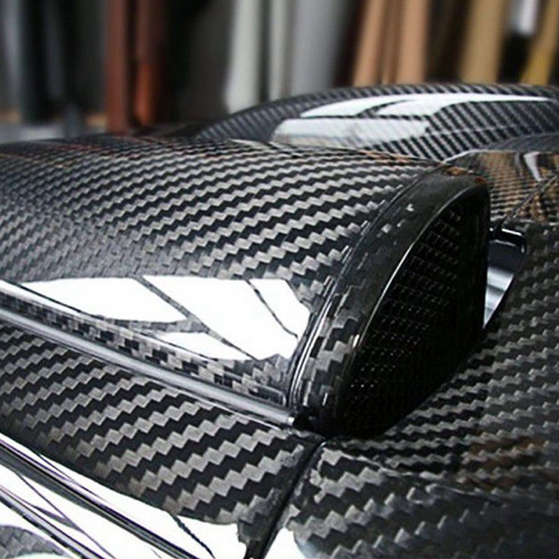4D 5D 6D Black Carbon Fiber Vinyl Film Car Wrap Film 5D Roll Car